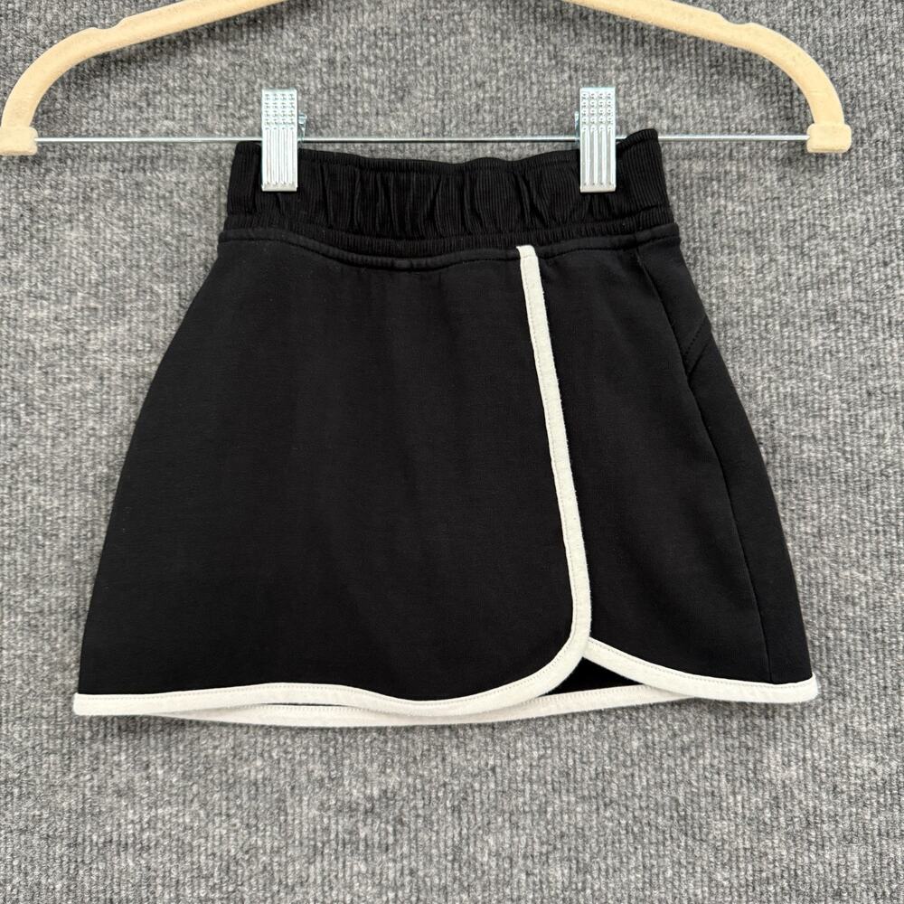 Old Navy Girls Athletic Skort Size XS 5 Black White Pull On